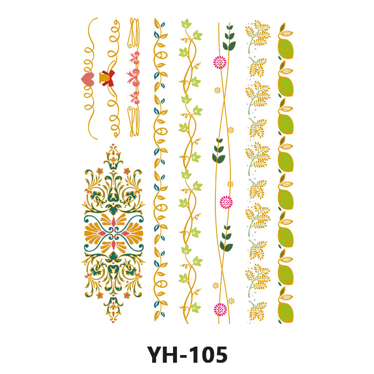 Gold - Metall Tattoo 105