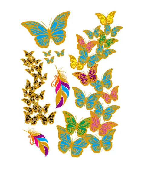 Gold - Metall Tattoo 084