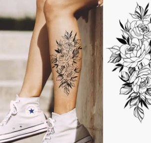 Body Tattoo Sticker (Rose)